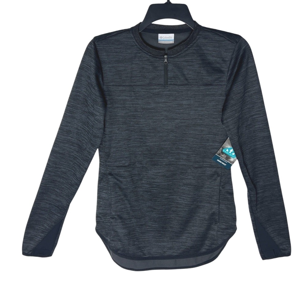 Columbia Northern Comfort Midlayer Womens XS Black Heather 1/4 Zip Omni-Wick NEW
